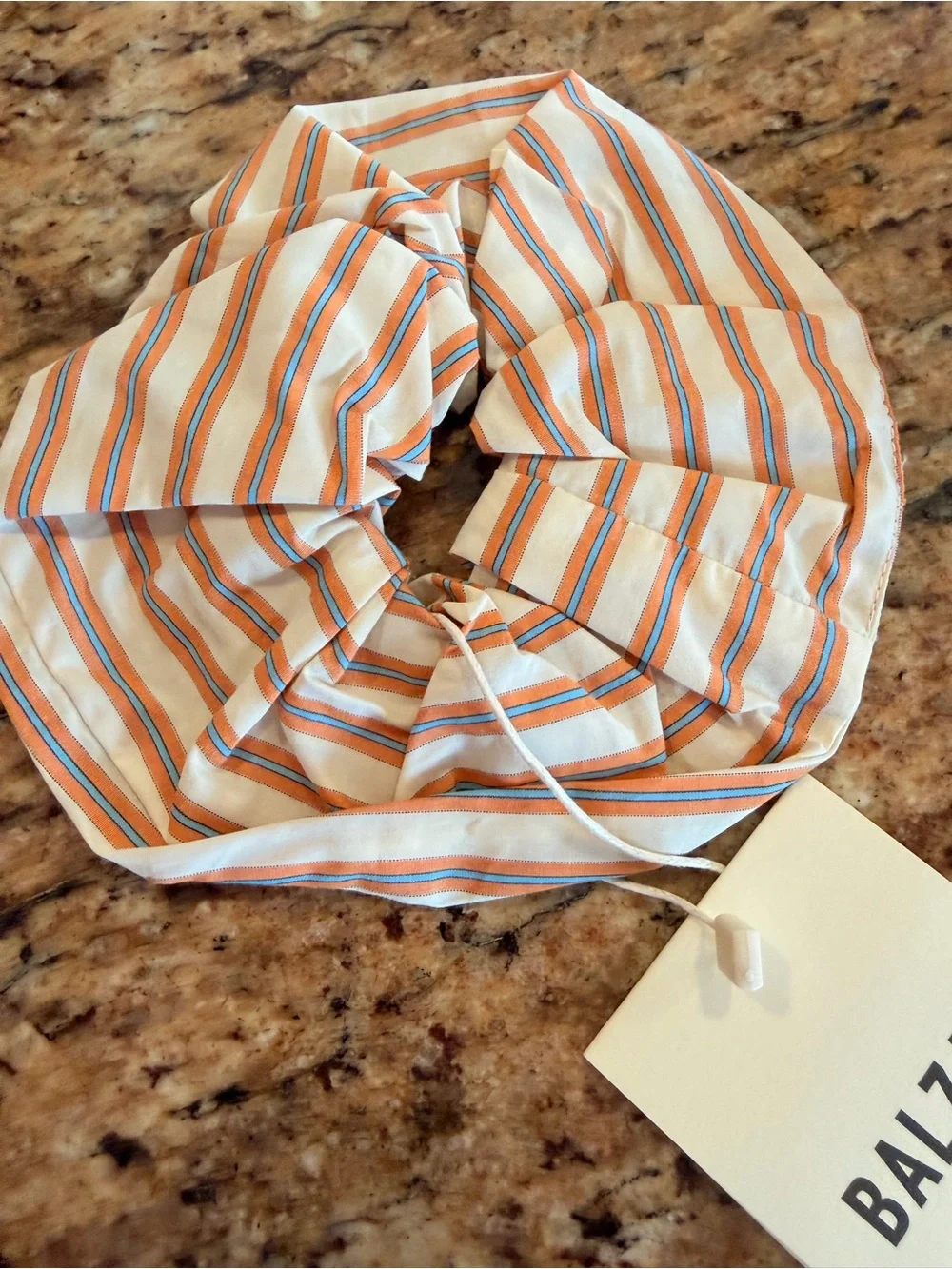 Balzac Paris Striped Fabric Scrunchie BNIB Chouchou Billy XL